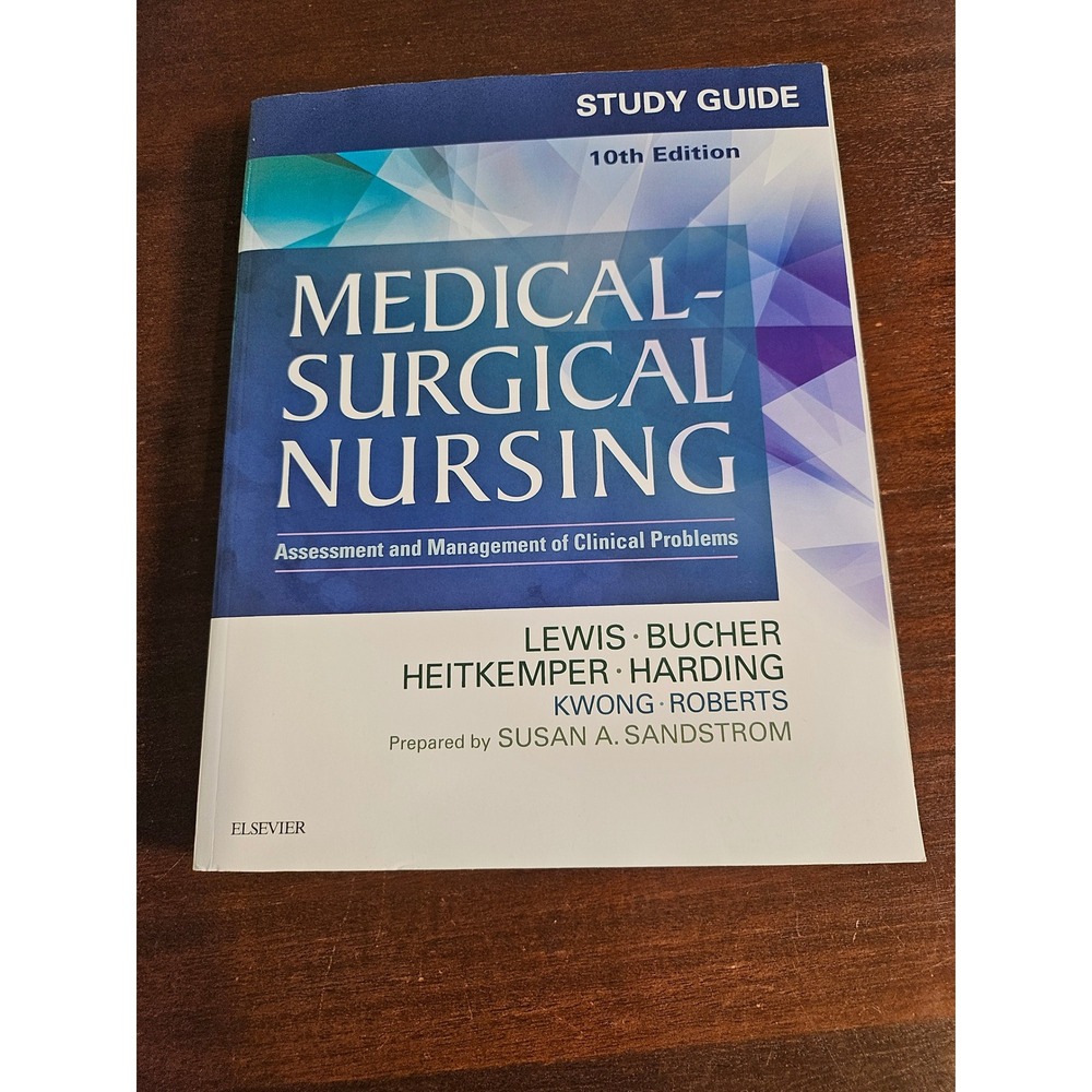 Elsevier Medical-Surgical Nursing Study Guide 10th Edition Blue Lewis Bucher